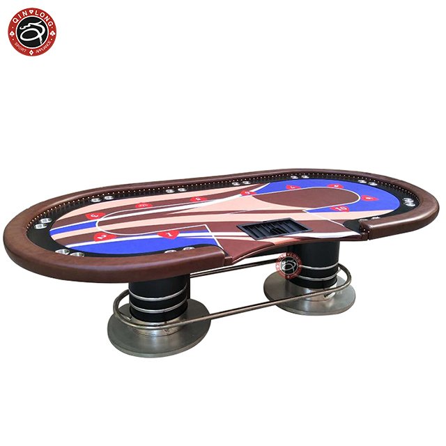 10 player Luxury Texas Poker Table Casino Poker chips Customize electronic LED Professnional Clay Iron ABS Brass