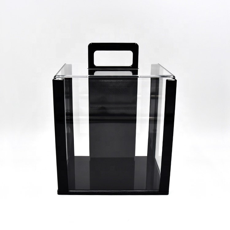 Free sample High Quality Acrylic Transparent Poker Chips Game Box Case chip with rack holder