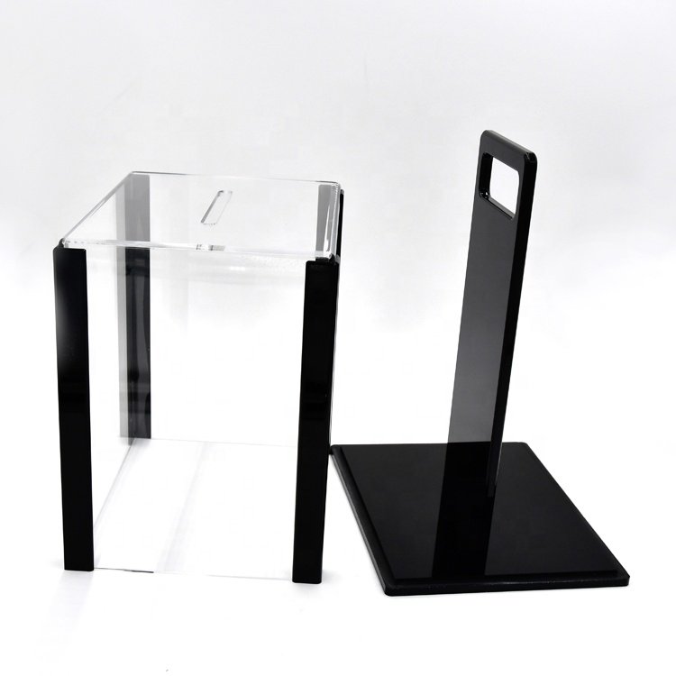 Free sample High Quality Acrylic Transparent Poker Chips Game Box Case chip with rack holder
