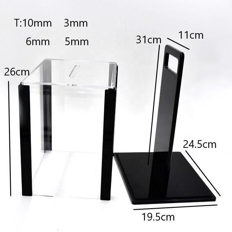 Free sample High Quality Acrylic Transparent Poker Chips Game Box Case chip with rack holder