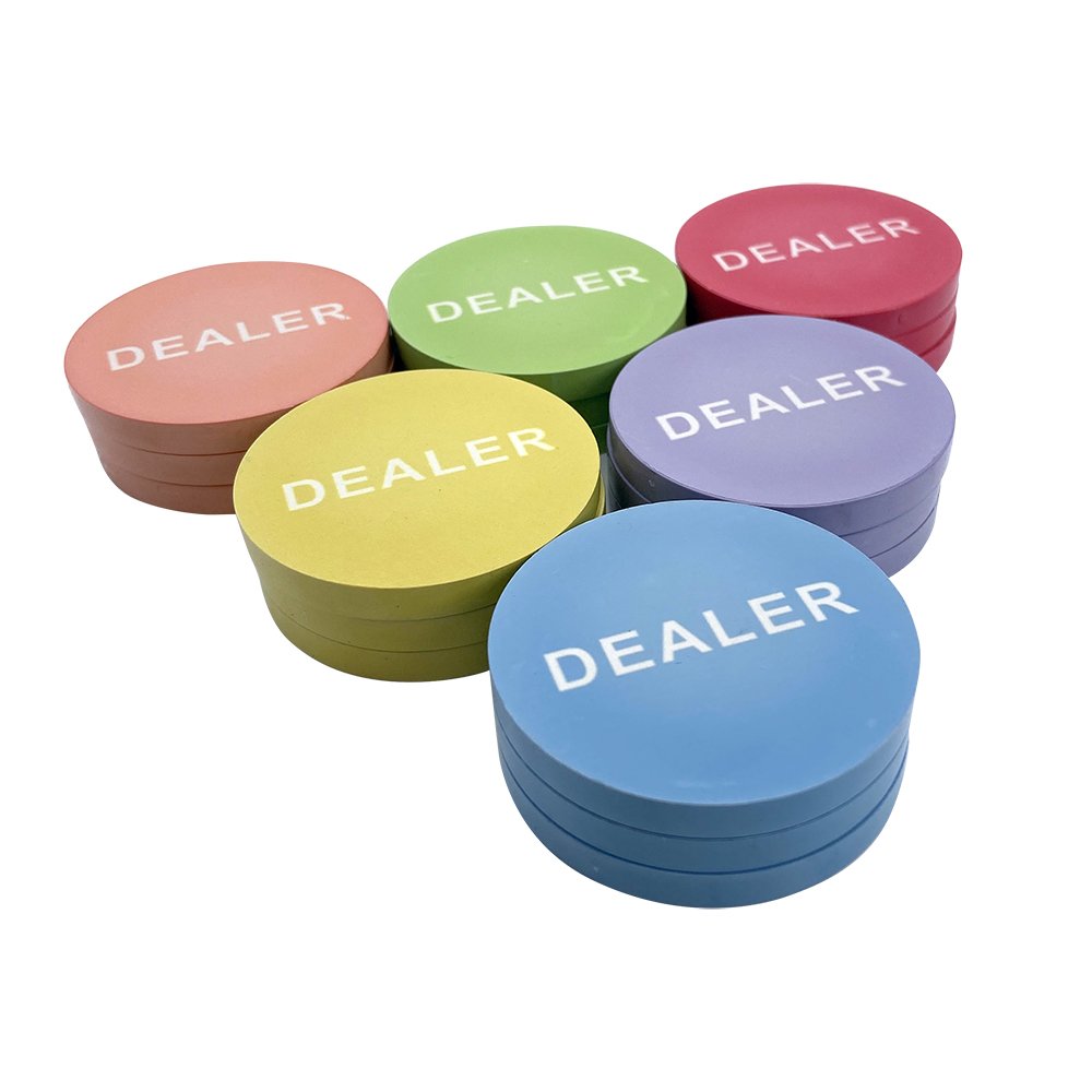 Factory professional custom ceramic poker chip dealer button casino accessories colorful 39mm texas hold'em dealer button