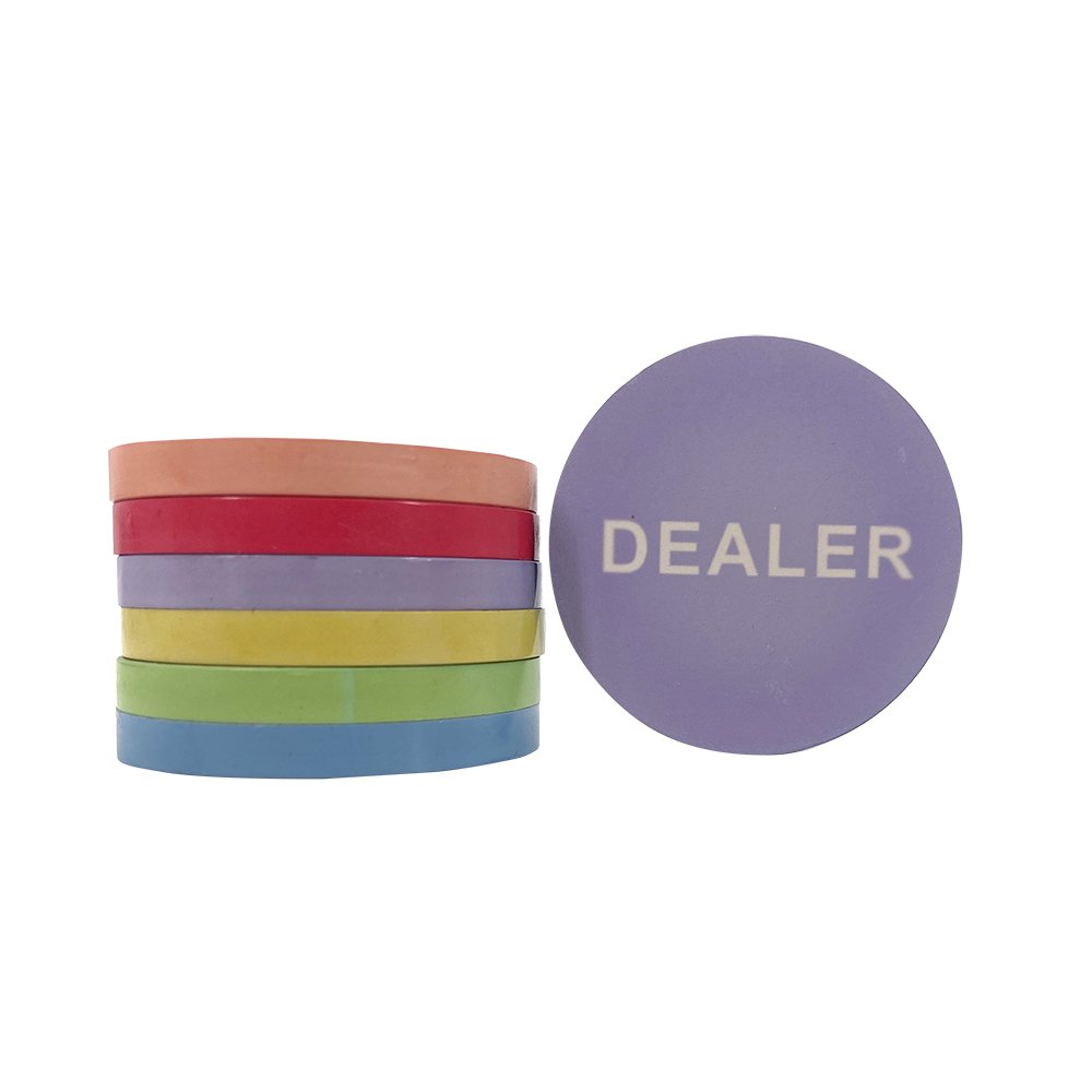 Factory professional custom ceramic poker chip dealer button casino accessories colorful 39mm texas hold'em dealer button