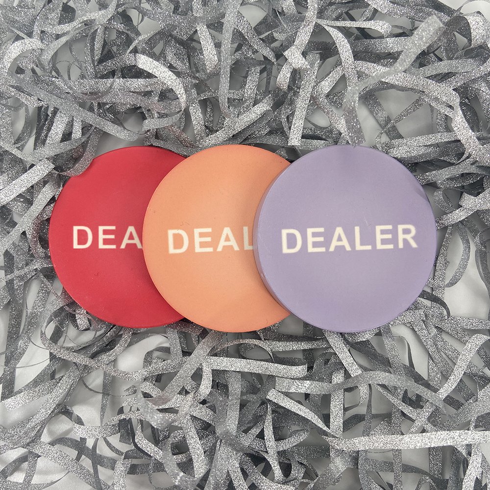 Factory professional custom ceramic poker chip dealer button casino accessories colorful 39mm texas hold'em dealer button