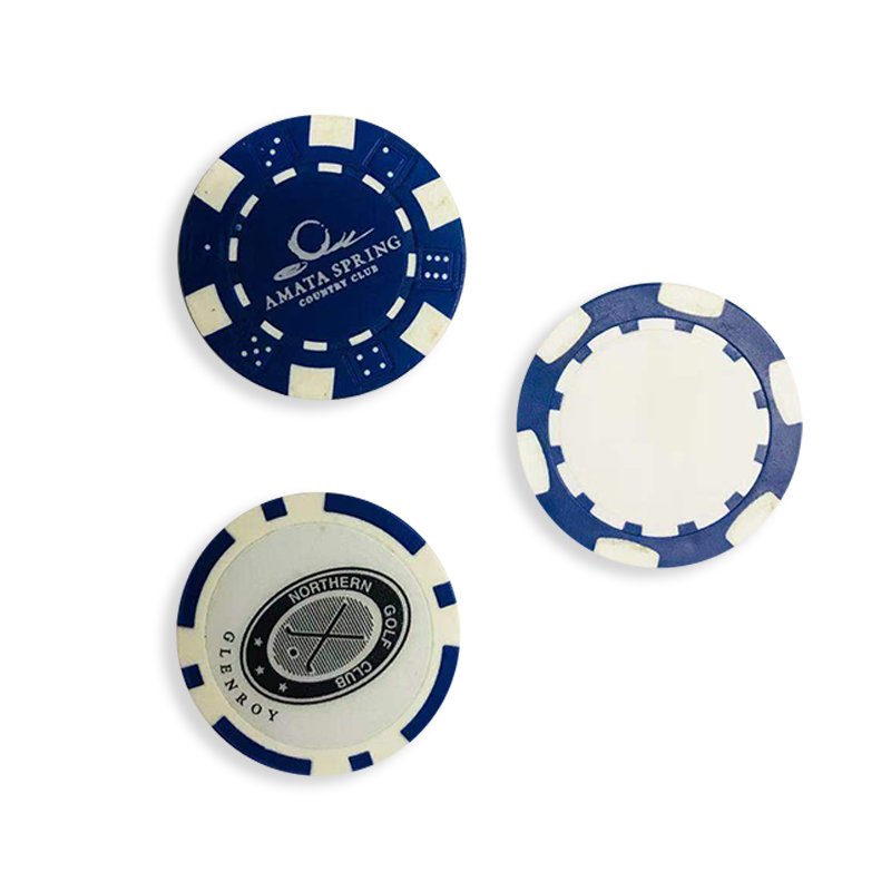 Cheap Manufacturers High Quality Free Design 14g ABS Golf Ball Marker Club Poker Chips With Custom Logo