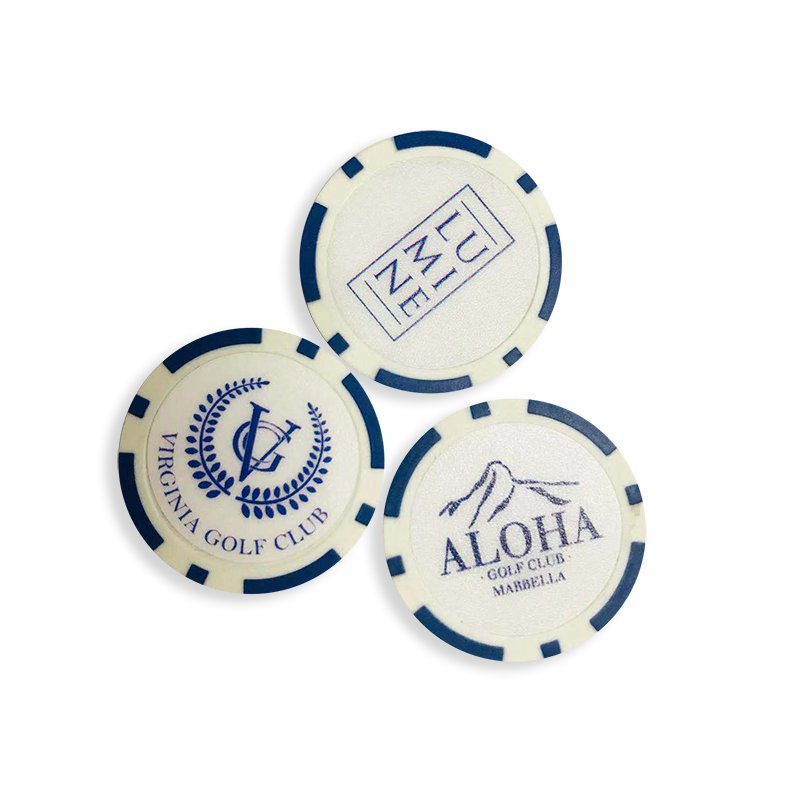 Cheap Manufacturers High Quality Free Design 14g ABS Golf Ball Marker Club Poker Chips With Custom Logo