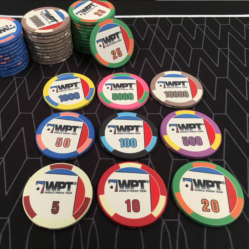 Hot Sale EPT Ceramic Poker Chip Texas Custom Professional Casino European Round Coins Supplier Poker Chips for Gambling Club