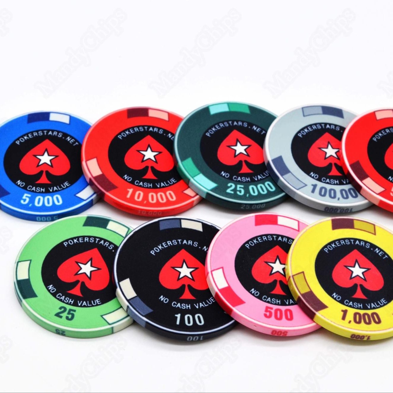 Fully customisable Professional Ceramic Material Poker Chips 10g and 40MM poker chips with customised design colour and logo