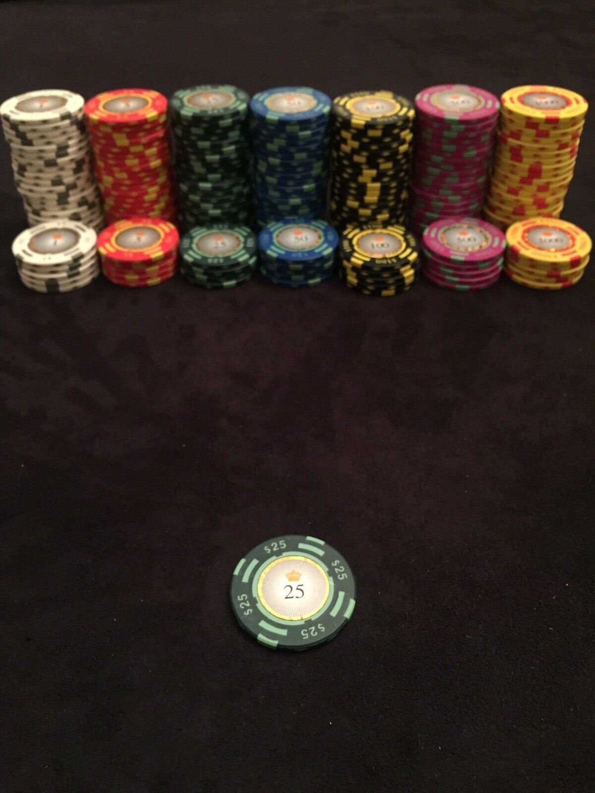 14g Clay 2-Tone Monte Carlo Poker Chip With Golden Trim Sticker