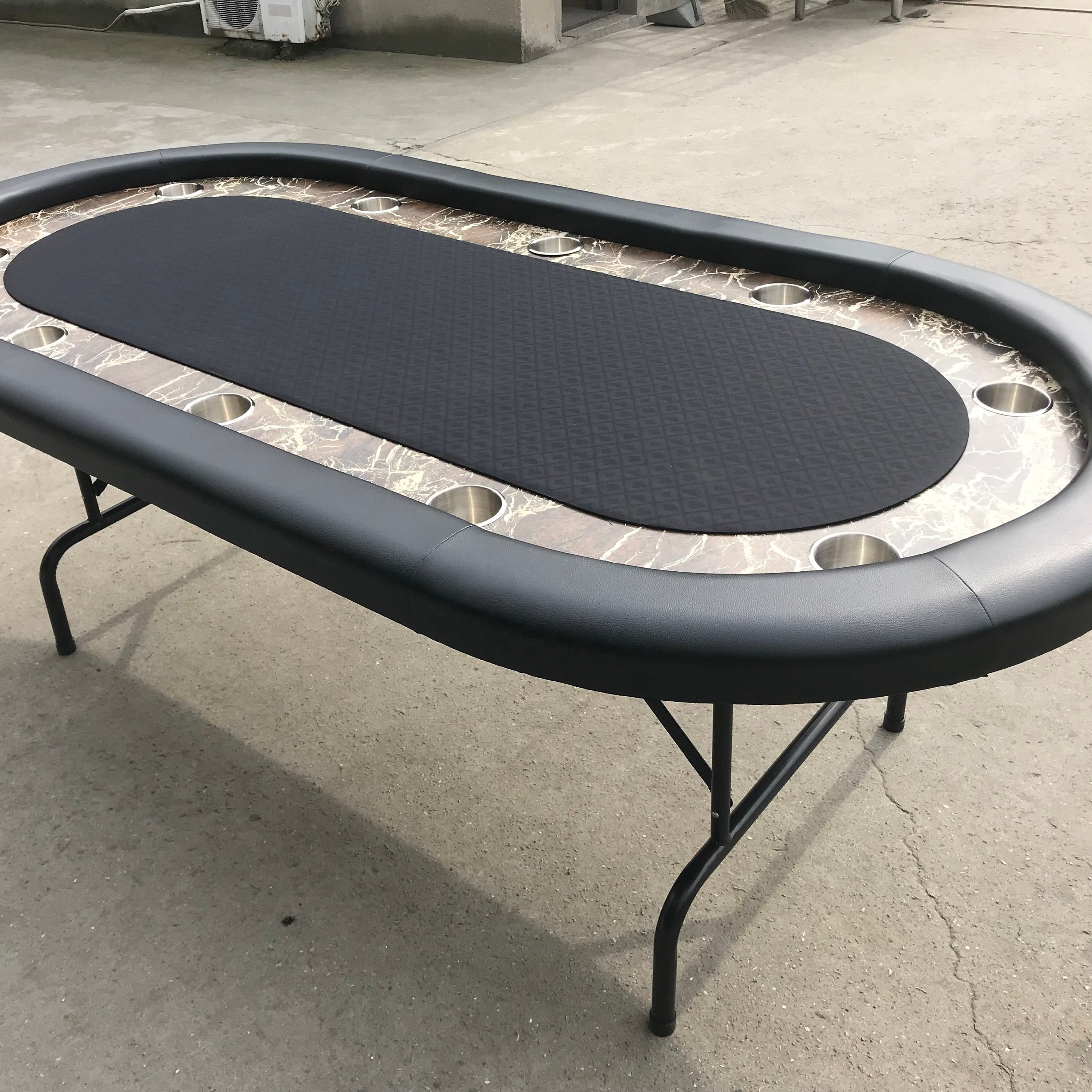 96inch texas hold real wood poker table and metal chip tray
