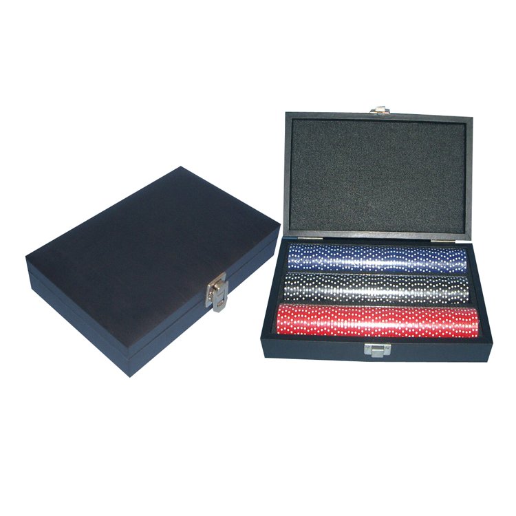 Custom PU Leather Box with Travel Poker Chip Case Chips Set Storage Packaging