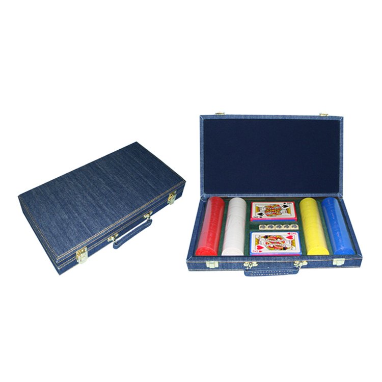 Custom PU Leather Box with Travel Poker Chip Case Chips Set Storage Packaging