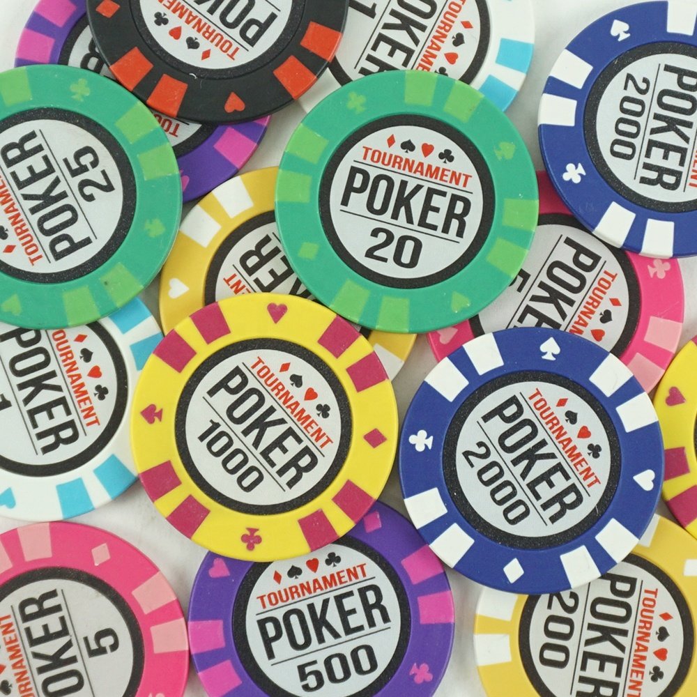 Factory custom tournament clay poker chips set with colored denomes 14grams 40*3.5mm with metal core for casino game token
