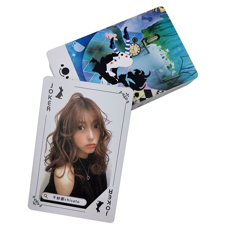 Cheap custom personalised adult poker games playing cards printing Star girl photo plastic cards printing paper picture card