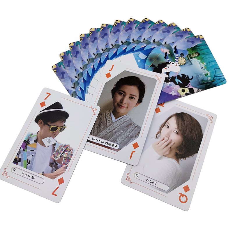 Cheap custom personalised adult poker games playing cards printing Star girl photo plastic cards printing paper picture card