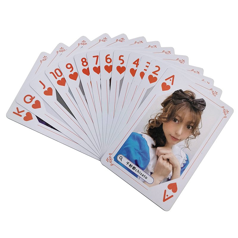 Cheap custom personalised adult poker games playing cards printing Star girl photo plastic cards printing paper picture card