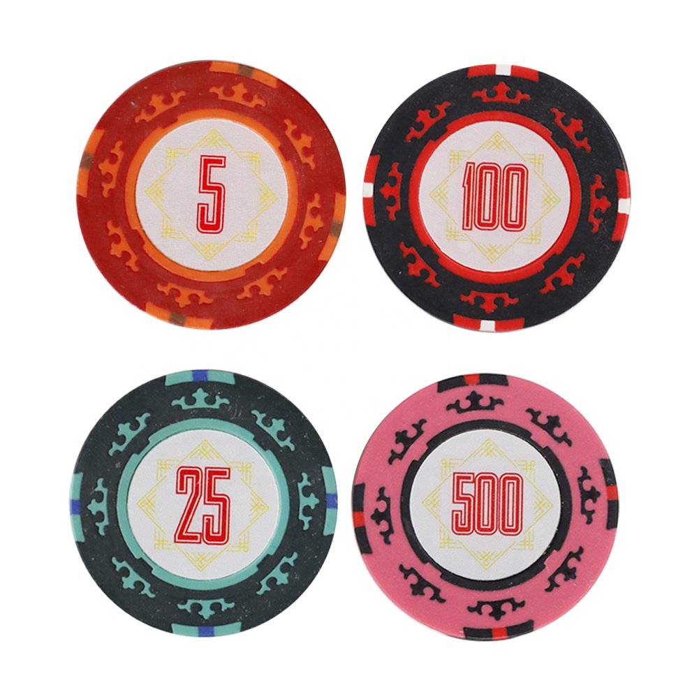 EASTOMMY ET-100202 Texas Hold em 500 Striped Dice Clay Composite Plastic Ceramic Poker Chip Set with Aluminum Case