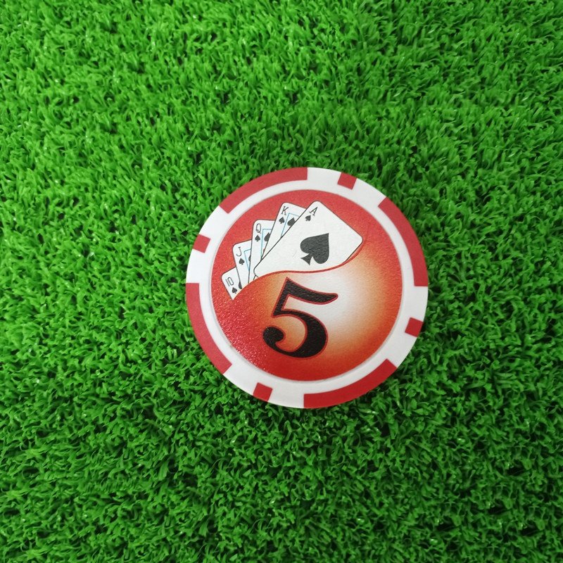 Personalized golf ball poker chips markers 11.5 Gram Blank 8 Stripe Poker Chips for Texas Blackjack Gambling