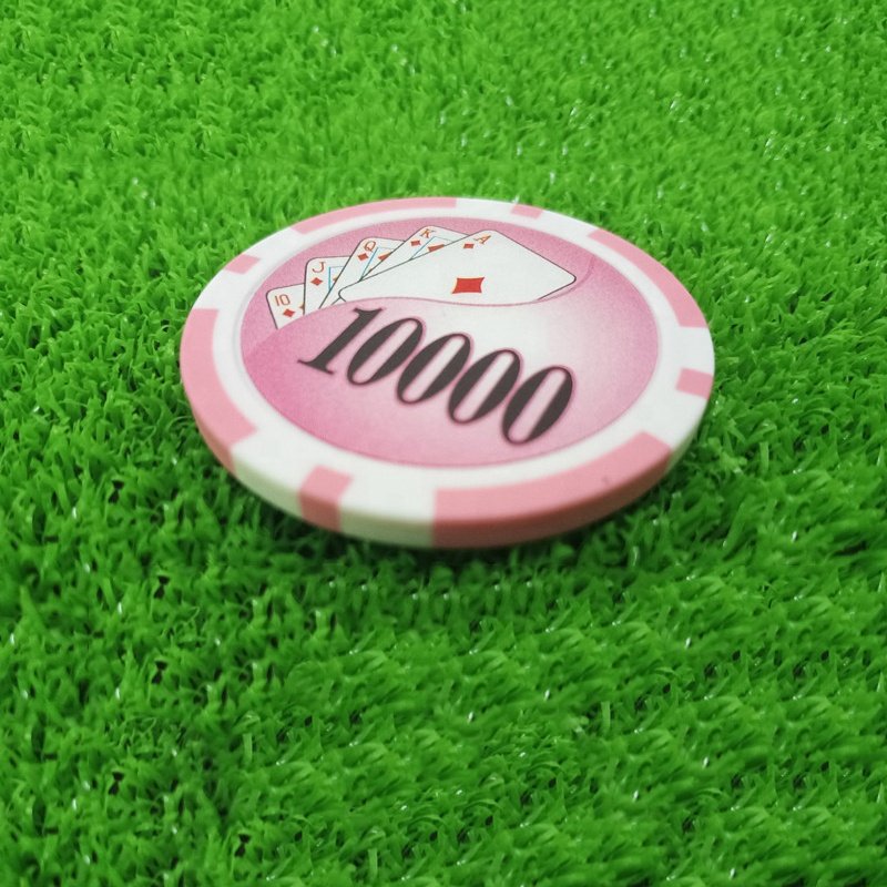 Personalized golf ball poker chips markers 11.5 Gram Blank 8 Stripe Poker Chips for Texas Blackjack Gambling