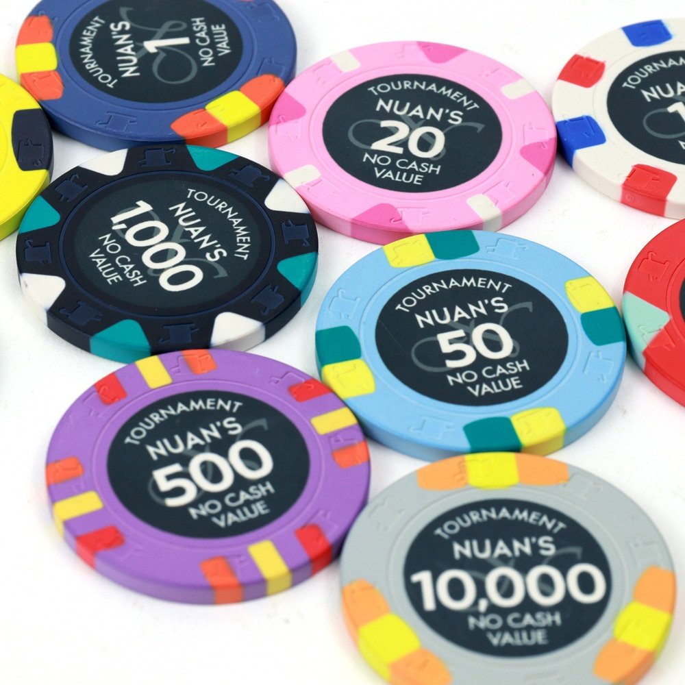 custom Ceramic chips set de poker chips 10g engraved top hat cane mould logo design accepted eco material for casino