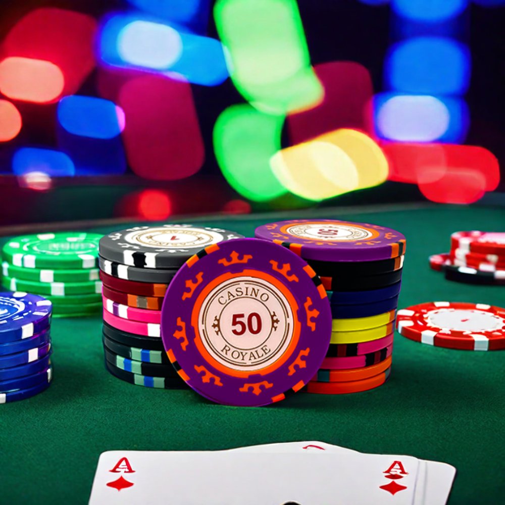 High quality customized Premium golf club Clay ABS ceramic Casino Poker Chips