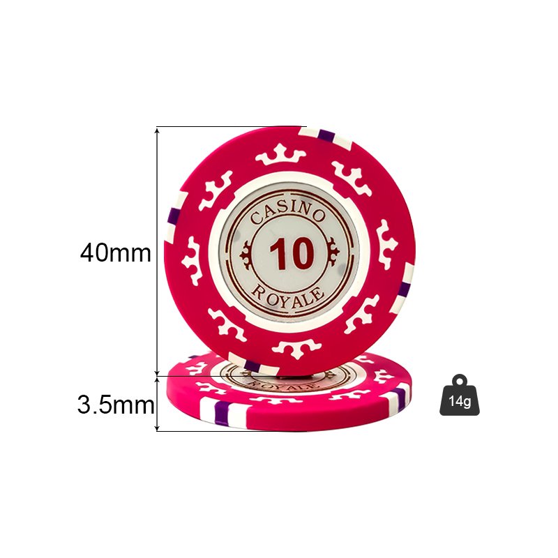 High quality customized Premium golf club Clay ABS ceramic Casino Poker Chips