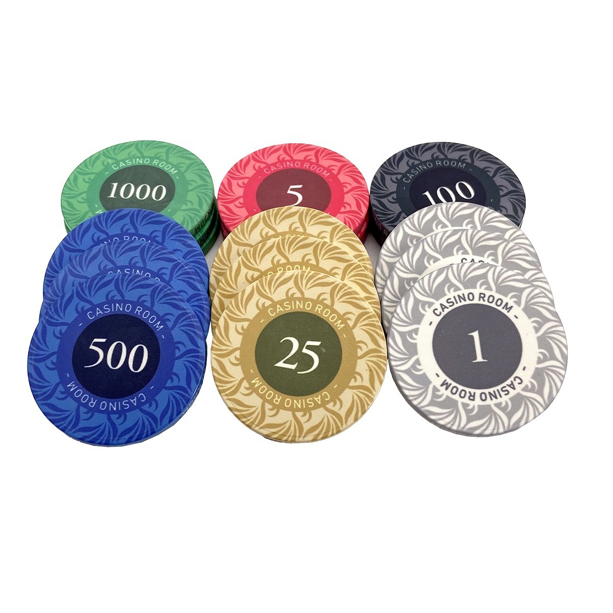 OEM high quality casino royale poker chips ceramic 10g 39mm keramik with custom logo and cash value for funny gambling game