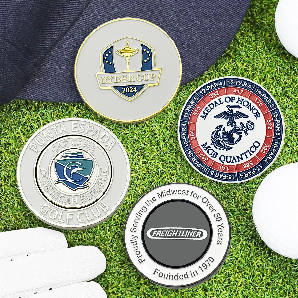 Golf Marker 3d Coin Design Your Own Magnetic 40mm Golf Ball Marker Coin Custom Coin for Golf Club