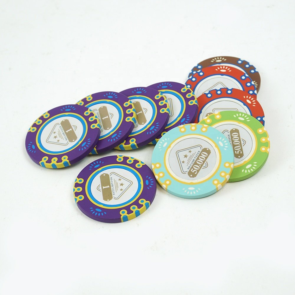 Custom Clay Composite RFID Chips Premium Casino high Denomination Chips Free Designs Free sample poker chips