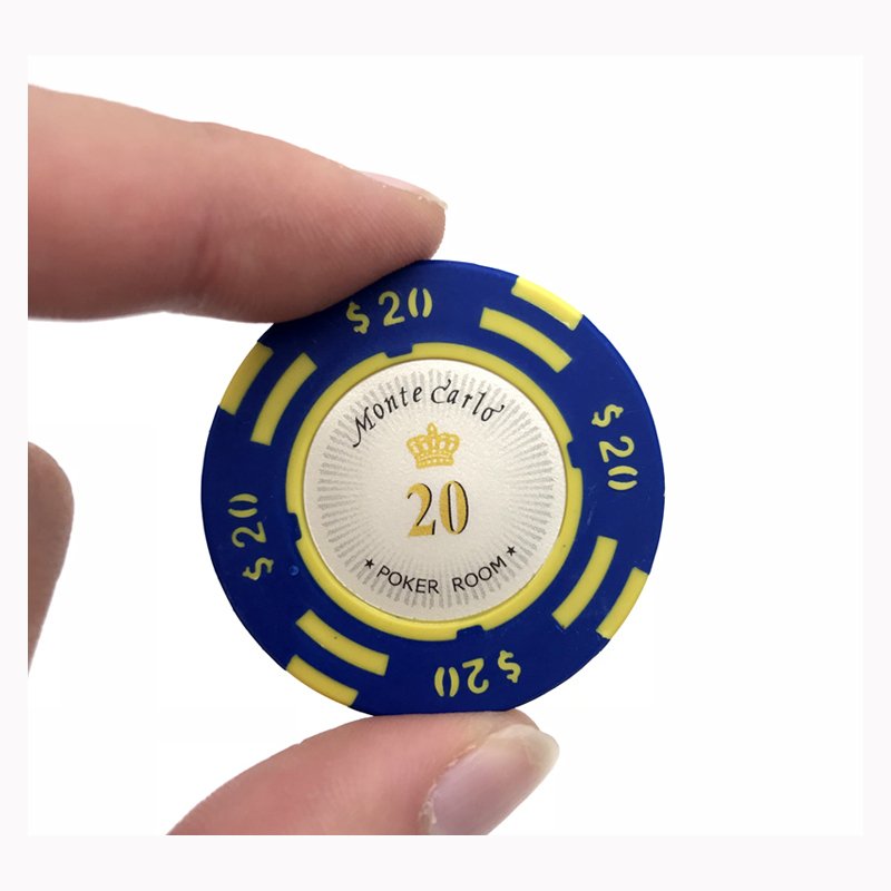 14g Texas Hold'em Monte Carlo Design With Face Value Cheap Custom Clay Poker Chips