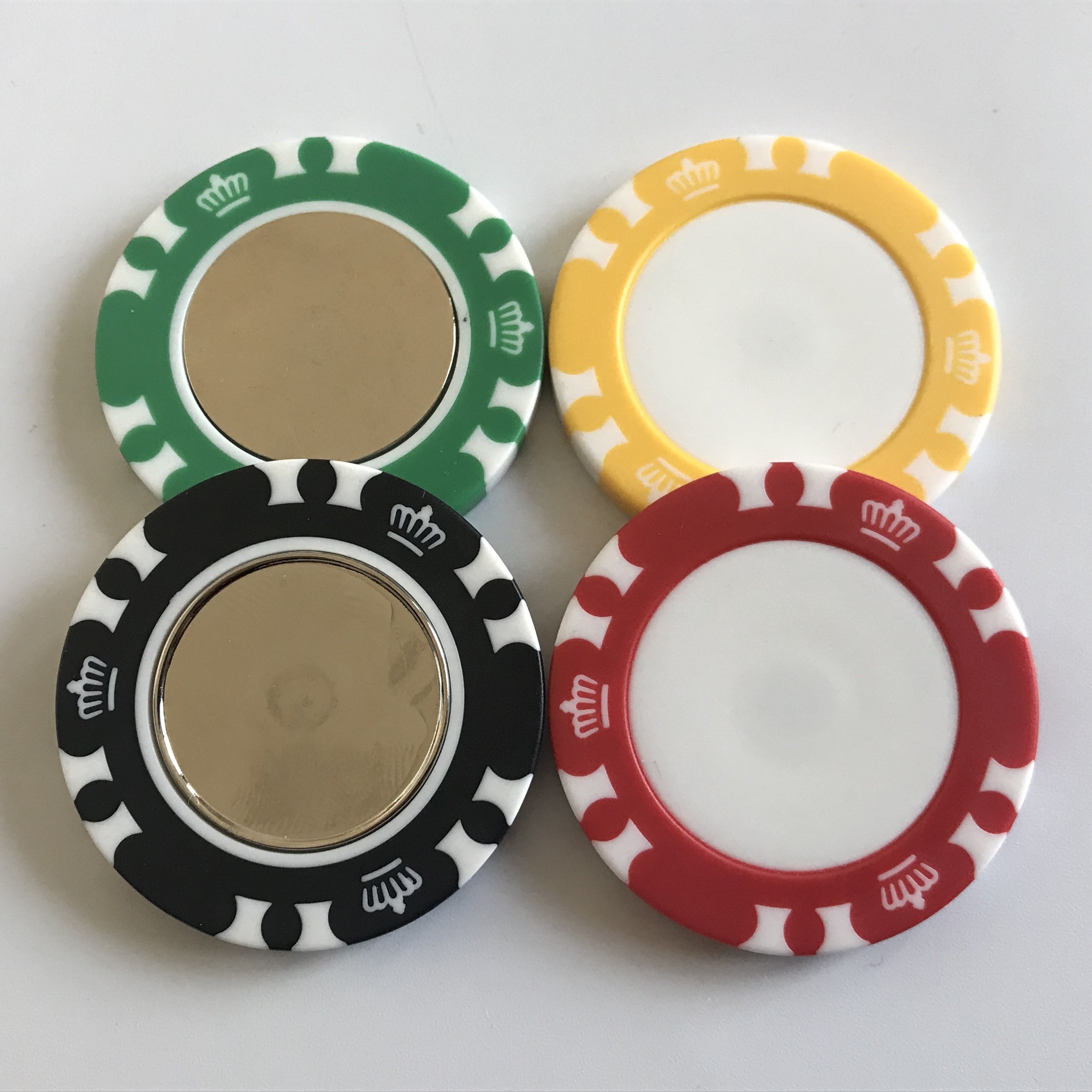 Custom Removable Golf ball marker wIth magnetic poker chip