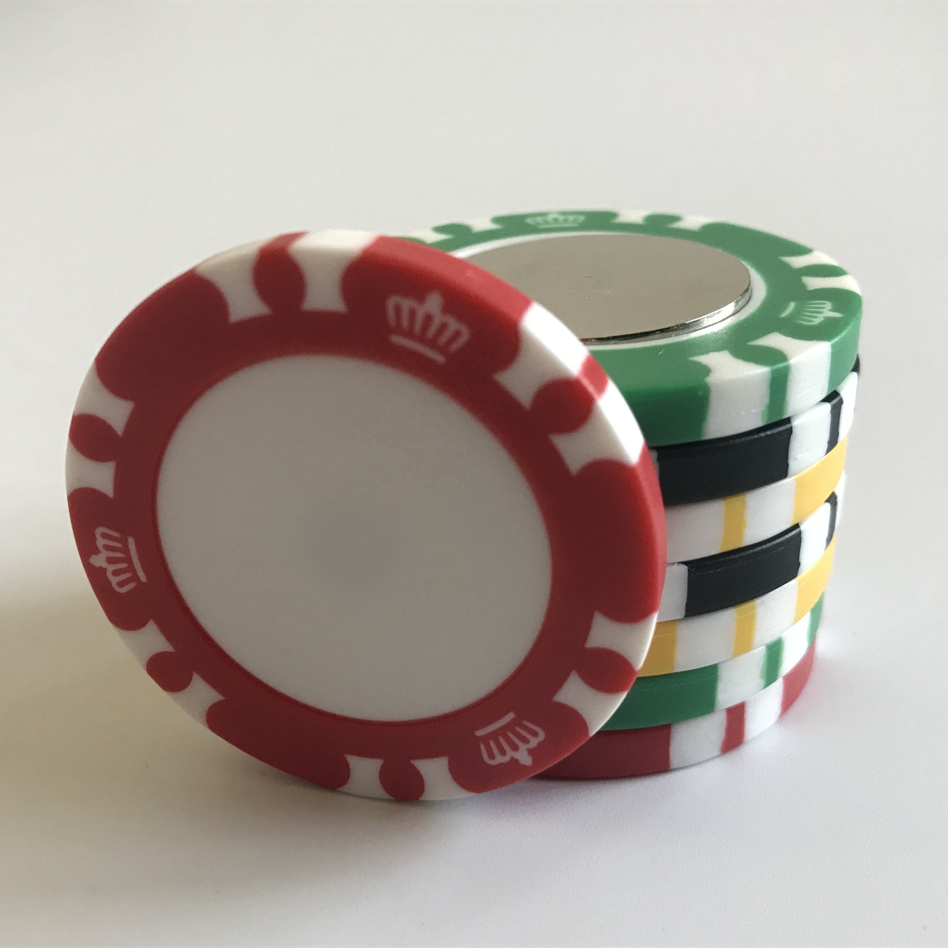 Custom Removable Golf ball marker wIth magnetic poker chip