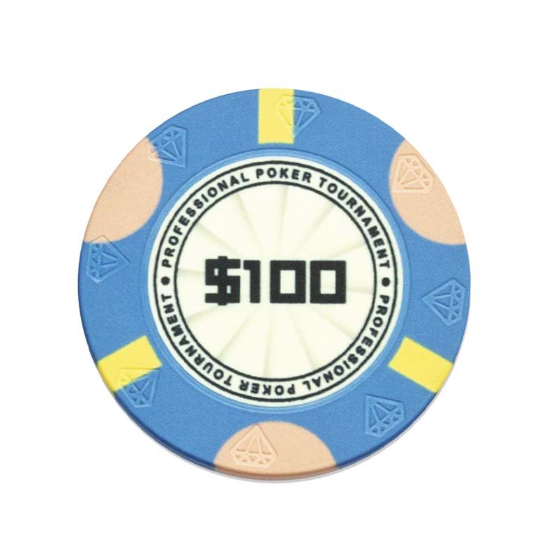 New Design Texas Hold'em Ceramic Chips Customized Casino Entertainment Ceramic Poker Chips Professional Poker