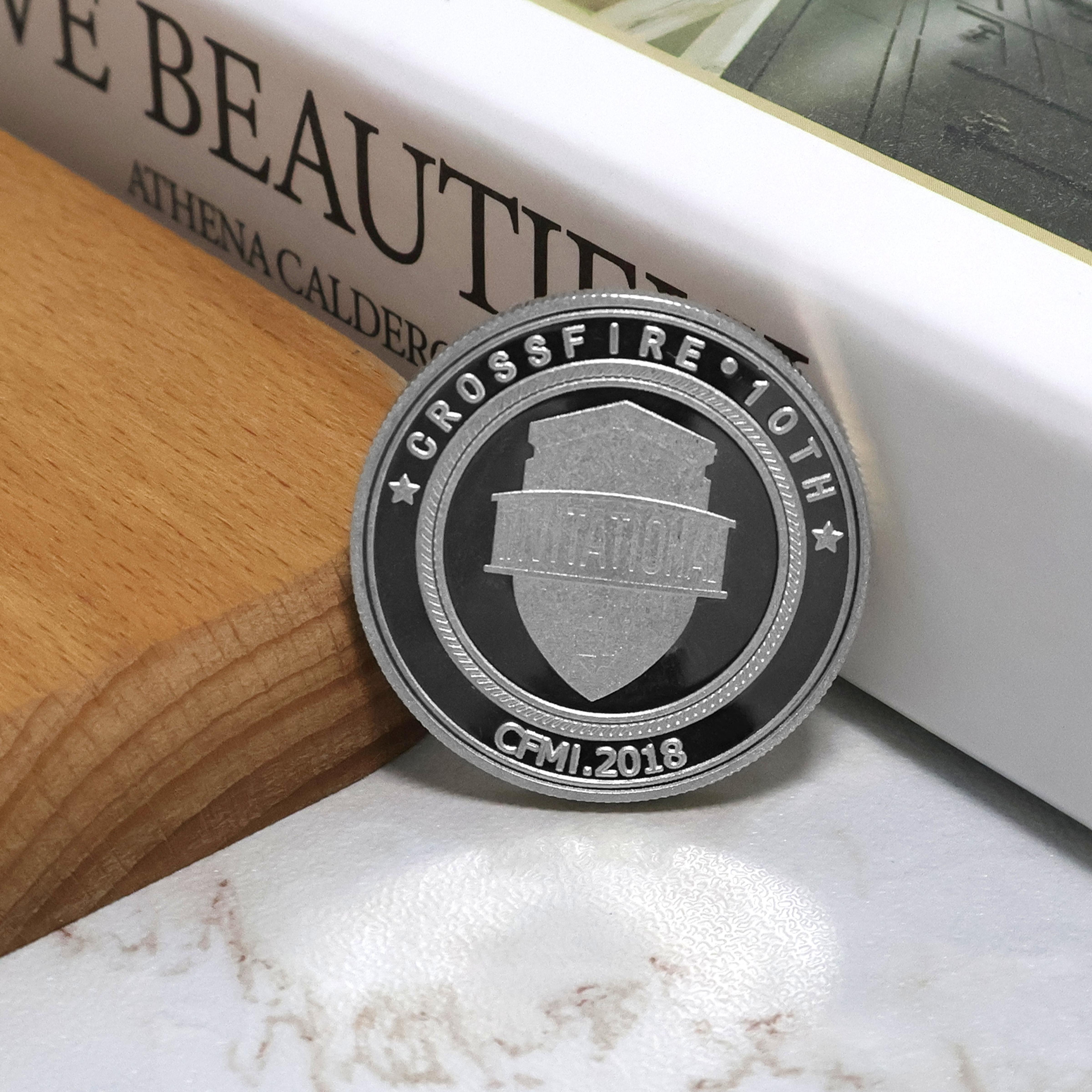 wholesale custom 1oz 999 Fine Silver double side embossed Metal Commemorative Maya Mexican Coin with arylic case