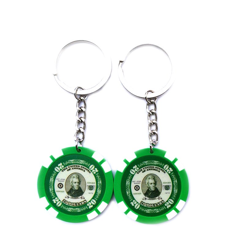 Roulette wheel design custom made keychain for casino gift aways or promotional products