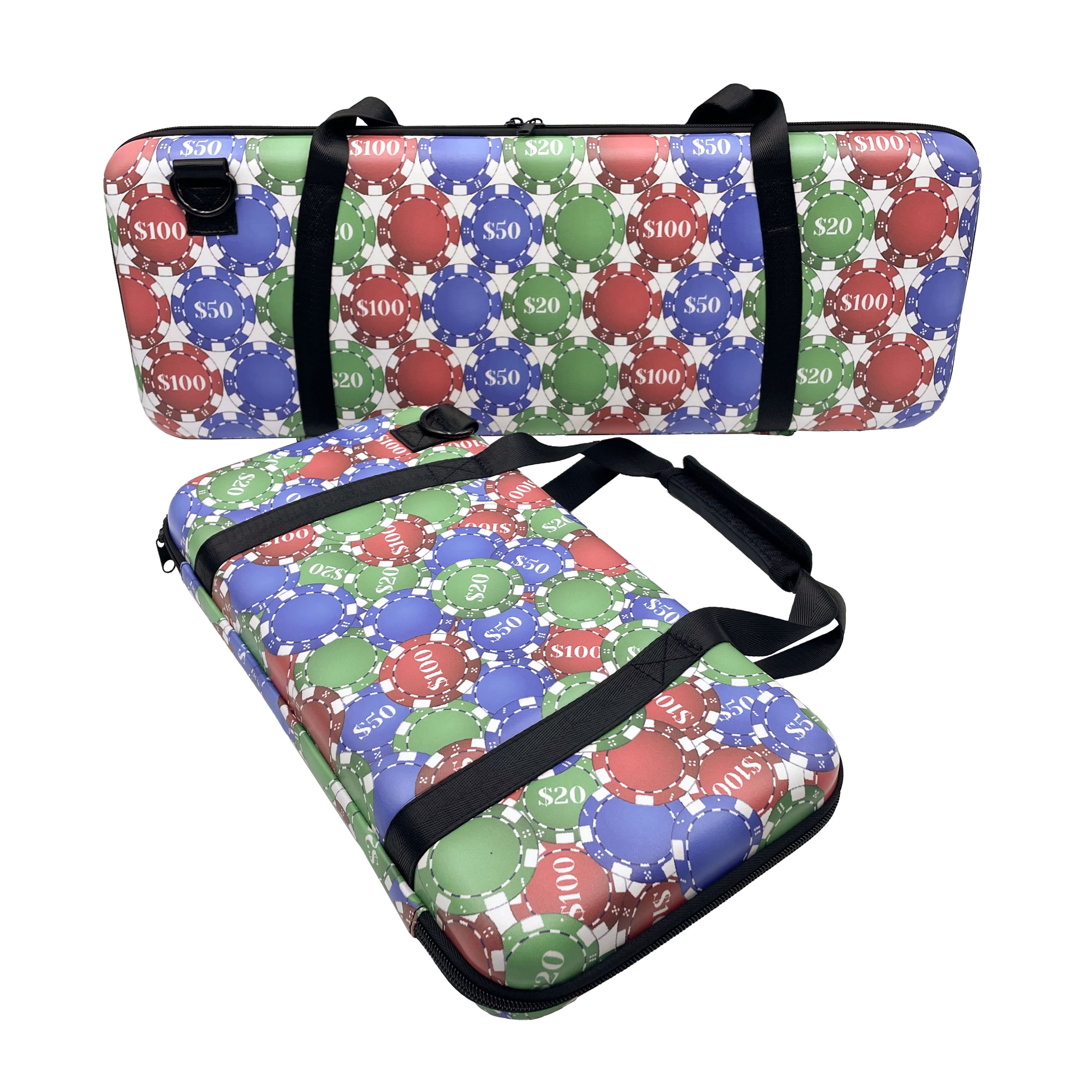 Custom chip poker bag EVA case eva chip bag portable zipper entertainment kit