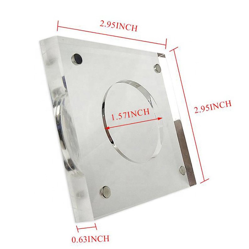 Custom Clear Challenge Coin Display Frame with Magnetic Acrylic Plastic Coin Medal Display Holder Protection Case for Poker Chip