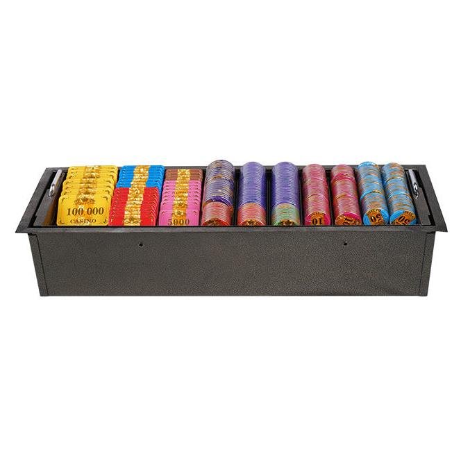YH Luxury Design 27 inch Baccarat Tables 2 layers Lockable Poker Chip Tray For Gambling
