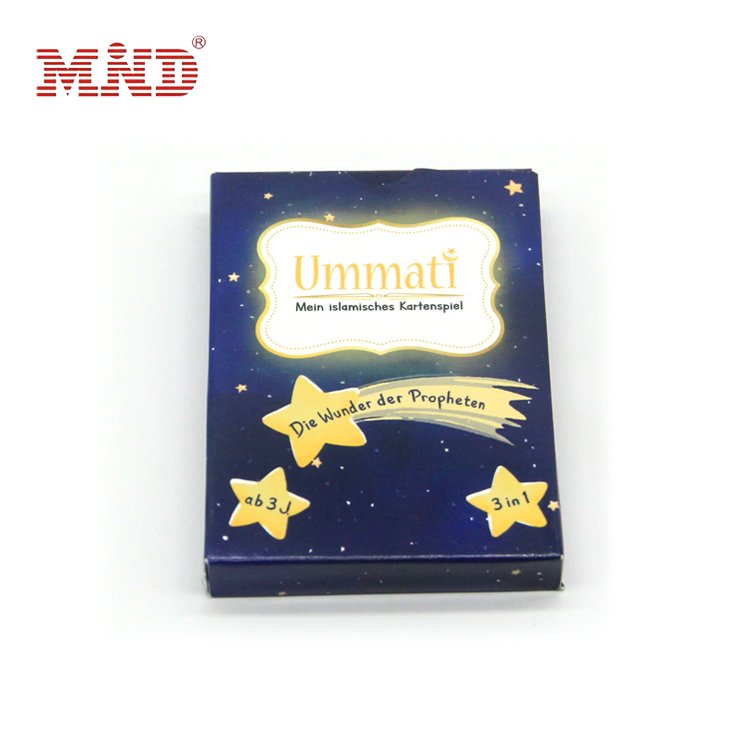 Custom paper plastic tarot game education poker casino cards with plastic tin paper box printing