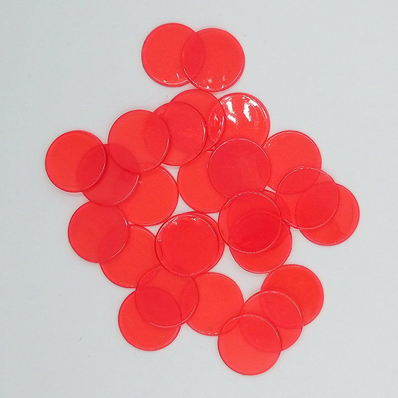 Colorful 19mm Plastic Tokens Game Coins and Poker Chip Coins Board Game Set Accessories Plastic Crafts