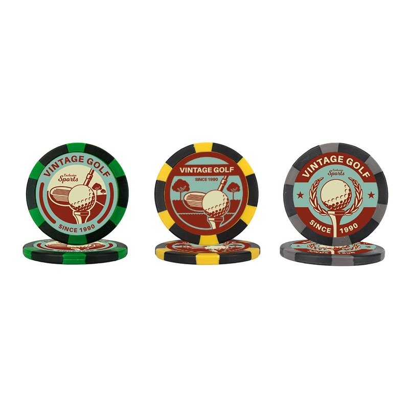 Texas Hold'em Ball Coin Sticker Chips Golf Entertainment Game Currency Chips Gram Poker Chips