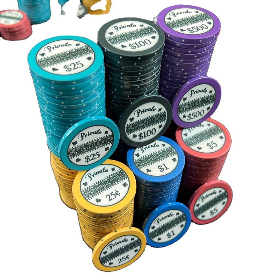Fully customisable Professional Ceramic Material Poker Chips 10g and 40MM poker chips with customised design colour and logo