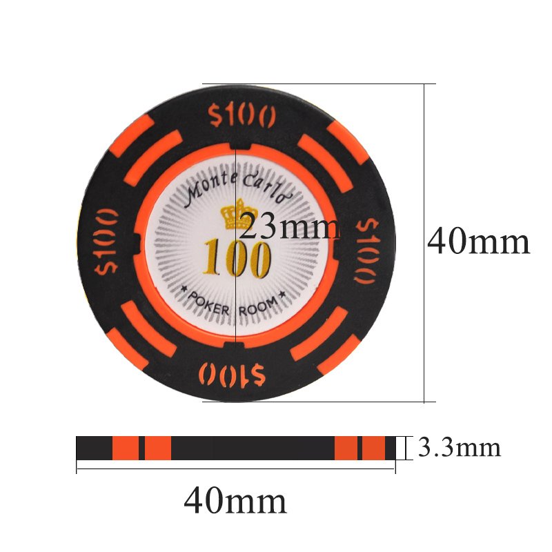 Anti-counterfeiting High Grade Casino Poker Chip Clay Chip Various Color Stickers Casino Poker Chips Custom