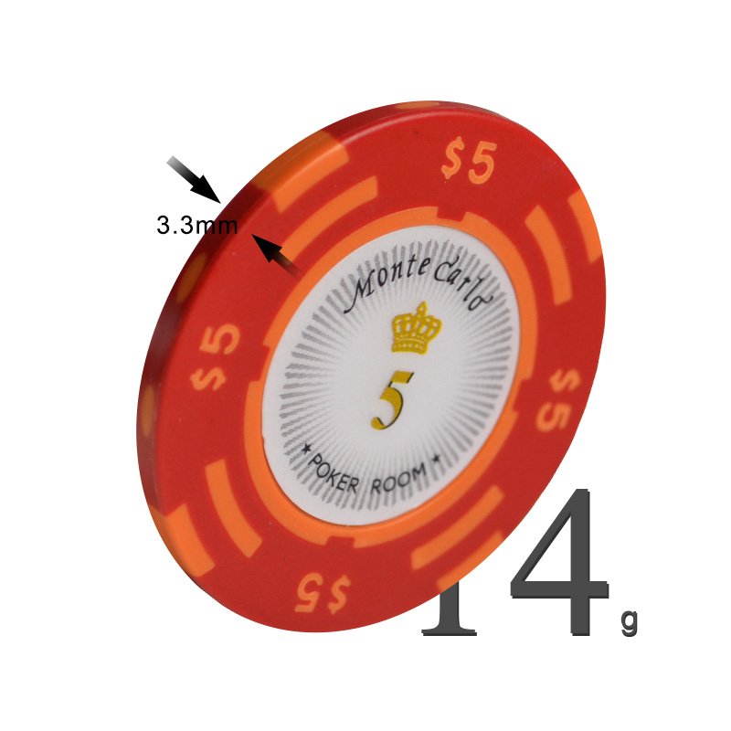 Anti-counterfeiting High Grade Casino Poker Chip Clay Chip Various Color Stickers Casino Poker Chips Custom