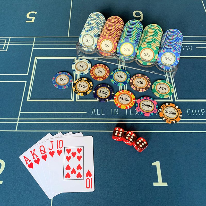 Classic 3-color Clay Chip Casino Dollar Party Novelty Entertainment Game Supply Coin Texas Baccarat Poker Chips