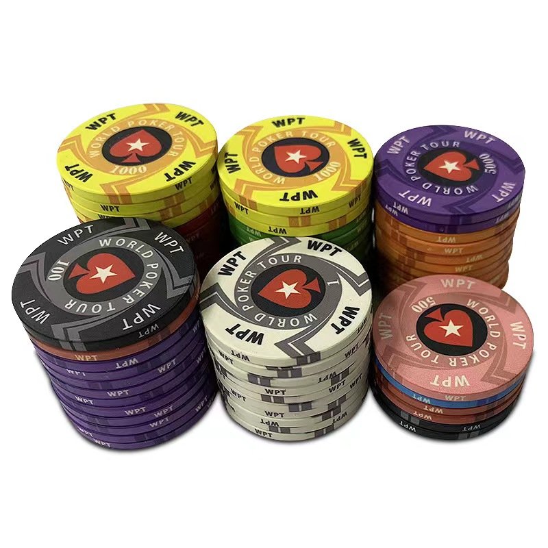 10g EPT/WPT Ceramic Texas Poker Chips Professional European Poker Chips Set