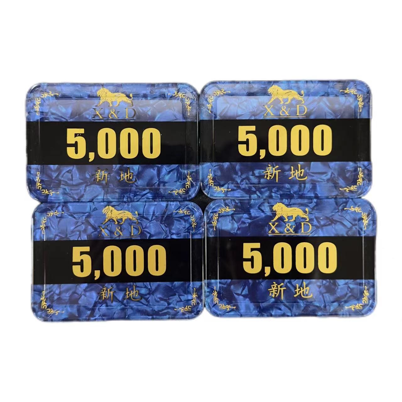 High Quality And Exquisite Design CasinoAcrylic Crystal Poker Chip With Different Denominations