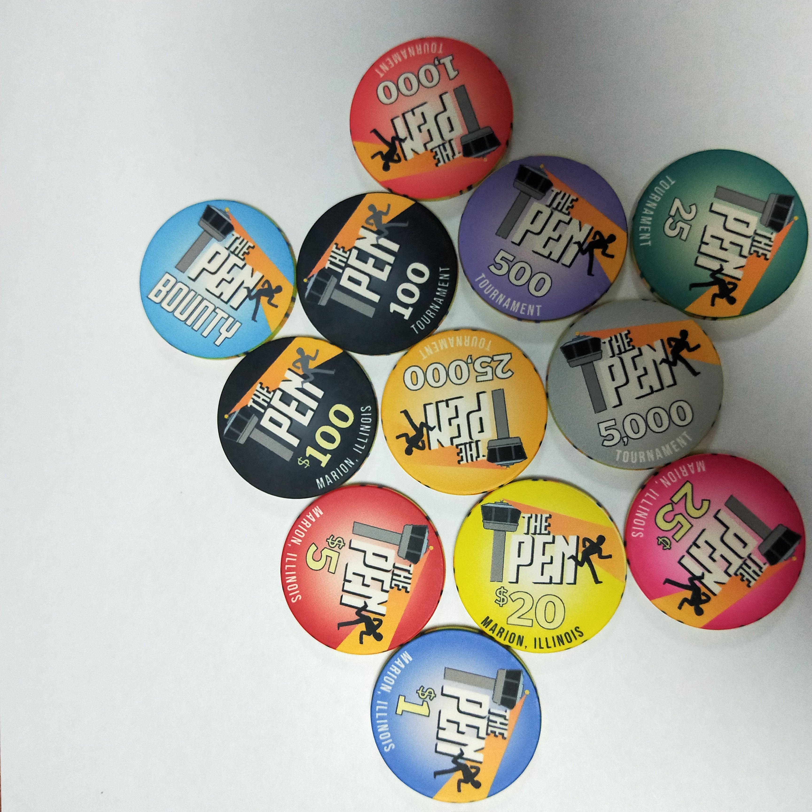 Aligned printing casino customized 10G ceramic poker chip With your color and design