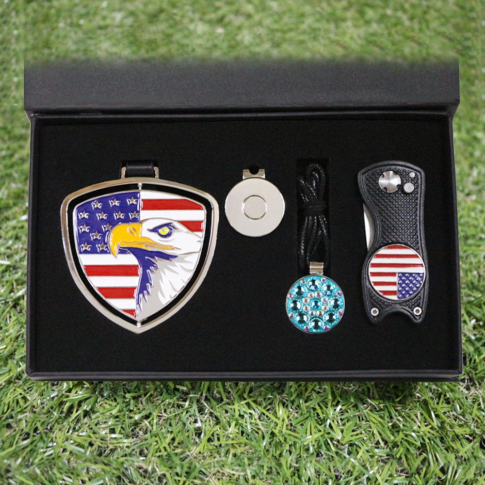 Custom Logo Golf Gift Set Box Golf Souvenirs Box Leather Golf Box Set