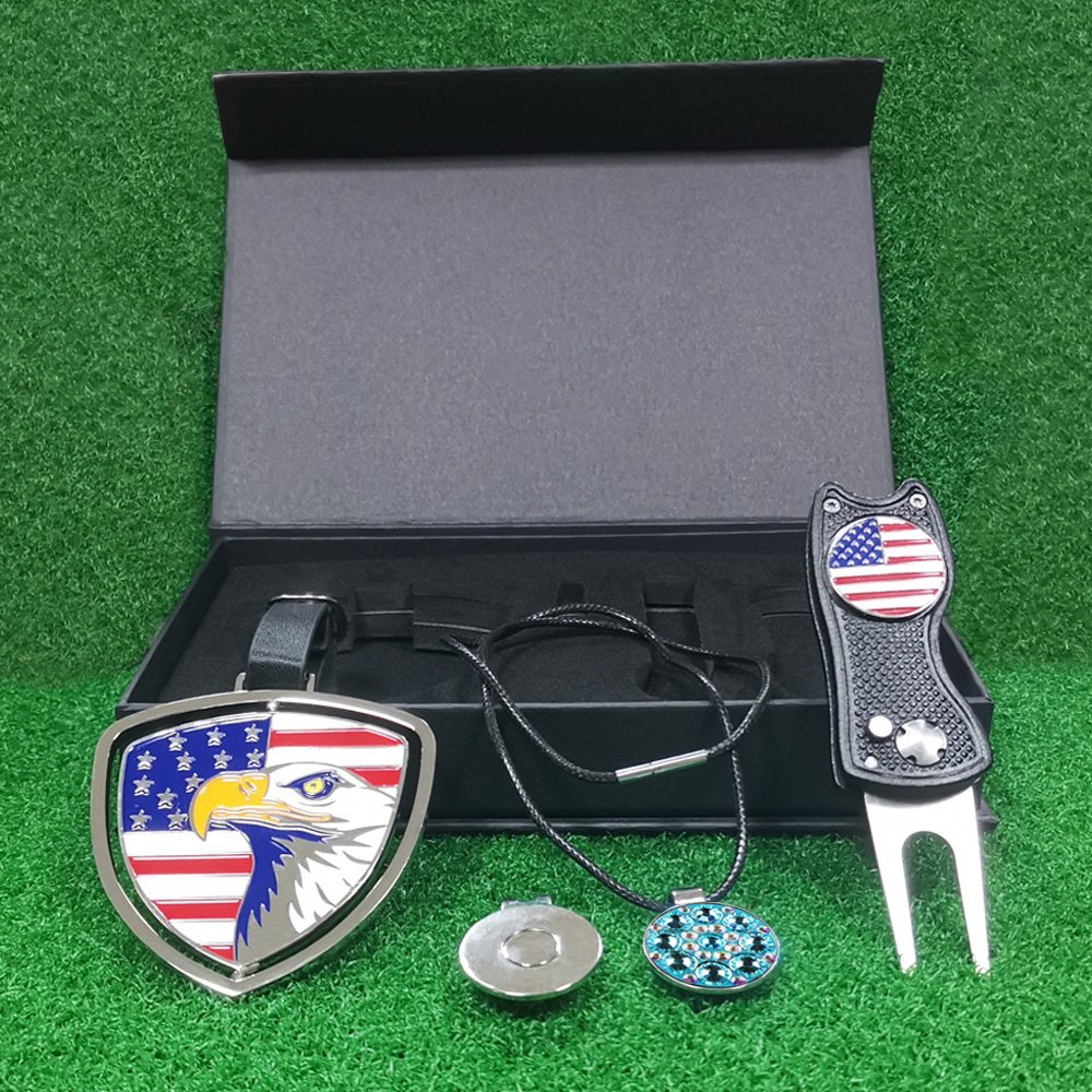 Custom Logo Golf Gift Set Box Golf Souvenirs Box Leather Golf Box Set