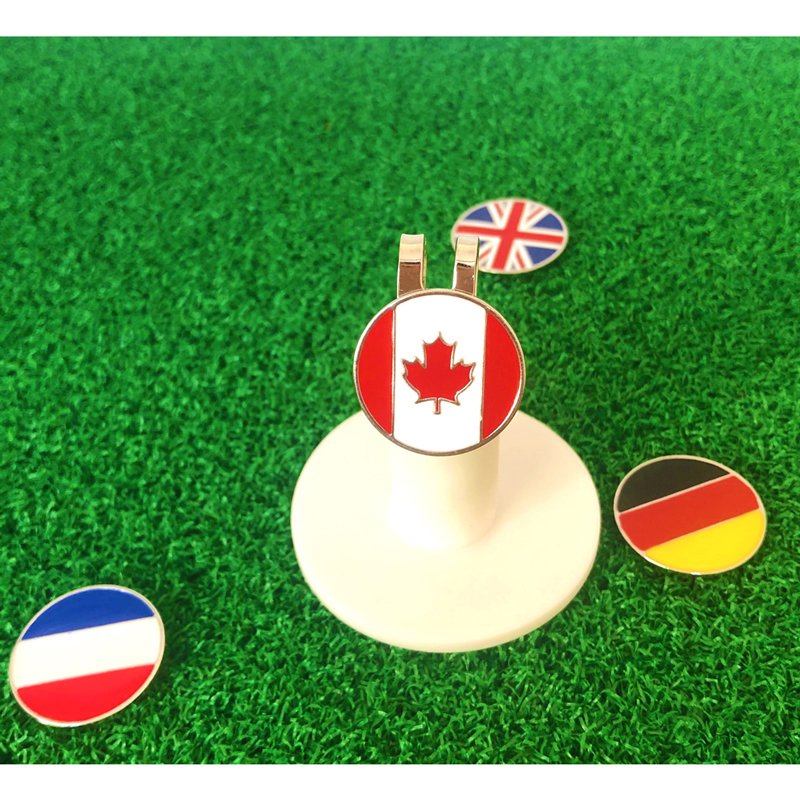 Low MOQ Wholesale 24mm Magnetic Golf Hat Clip Customized Sublimation Embossed Metal Golf Ball Marker